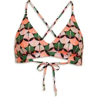 Superdry per donna. W3010407A Top bikini a triangolo con spalline incrociate multicolori (XL), Multicolore, Beachwear, Polister riciclato, S