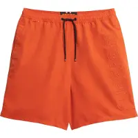 Superdry per uomo. M3010246A Costume da bagno premium ricamato arancione da 17" (M), Beachwear, Polister riciclato, Sostenibile