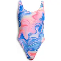 Superdry per donna. W3010408A Costume intero stampato multicolore con schiena profonda (XL), Beachwear, Polister riciclato, Sostenibile