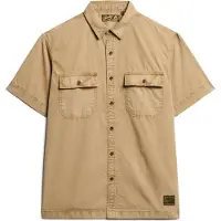 Superdry per uomo. M4010791A Camicia militare marrone a maniche corte (M), Casual, Cotone, Manica corta