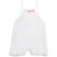 Superdry per donna. W6011647A T-shirt bianca con finiture a strati (L), Bianco, Casual, Viscosa, Senza maniche / cinghie