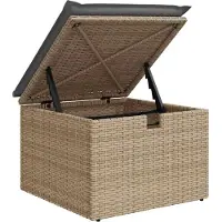 vidaXL Set di divani da giardino 6 pezzi con cuscini Beige poly rattan