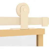 vidaXL Porta scorrevole Golden 76x205 cm ESG vetro chiaro e alluminio
