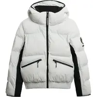 Superdry per donna. WS110179A Giacca da sci con cappuccio bianca (L), Bianco, Casual, Poliestere