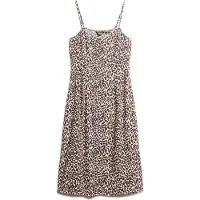 Superdry Vestito Midi Senza Maniche Print Button Cami
