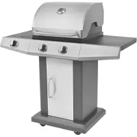 vidaXL Barbecue a gas 2+1 fiamme nero e argento