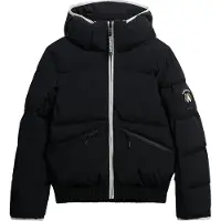 Superdry per donna. WS110179A Giacca da sci con cappuccio nera (M), Nero, Casual, Poliestere