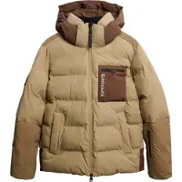 Superdry per uomo. MS110189A Giacca sportiva da sci beige (S), Sportivo, Nylon, Neve, Polister riciclato, Sostenibile