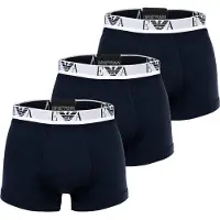 Emporio Armani per uomo. EM000259_AF14131 Set 3 Boxer Logo EA blu marino (M), Homewear, Cotone, Navy