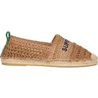 Superdry per donna. WF110303A Espadrillas ricamate in rafia marrone (38), Tessuto, Basso, Nessuno, Casual