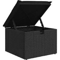 vidaXL Set di divani da giardino da 9 pezzi con cuscini in polirattan nero