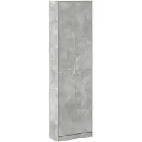 vidaXL Armadio grigio cemento 55 x 25 x 189 cm in materiale derivato dal legno