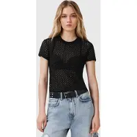 AllSaints Karma Stevie Tee Black Taglia: 10 | Camicie Outlet | Donna | Nero