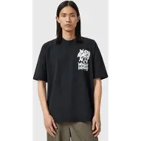 AllSaints Drogando Ss Crew Jet Black Taglia: XL | T-shirt Outlet | Uomo | Nero