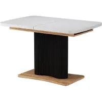Vicco Tavolo da pranzo allungabile Fenaro Bianco/Rovere dorato 120-160 x 80 cm Allungabile, Model 58011