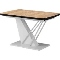 Vicco Tavolo da pranzo allungabile Fenaro Rovere dorato/Bianco 120-160 x 80 cm Allungabile, Model 58017