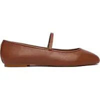Ralph Lauren per donna. 802977874002 Mary Jane Jayna in nappa marrone (38.5), Pelle, Basso, Nessuno, Fibbia, Casual, Classico