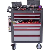 Toolcraft 96029C702 Carrello da officina Colori di fabbrica: grigio, antracite, rosso