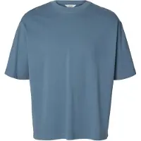 Selected T-shirt Girocollo Uomini Grigio XXL
