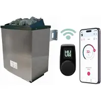 Karibu Stufa sauna da 9 kW con controllo esterno e Wi-Fi
