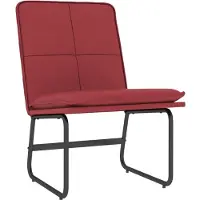 vidaXL Sedia lounge rosso vino 54x75x76 cm in Pelle finta