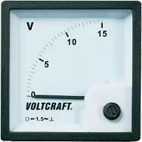 Voltcraft AM-72x72/15V Analog-Einbaumessgerät AM-72x72/15V 15 V Drehspule (AM-72x72/15V)