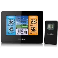 Greenblue Stazione meteo wireless Previsioni meteo Termometro Igrometro Display LCD a colori NUOVO