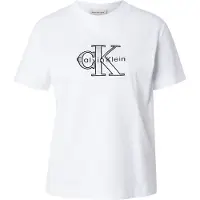 Calvin Klein Jeans Ss Classic Monologo Tee Brilliant White Taglia: XS | Maglie Sportivi Outlet | Donna | Bianco