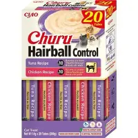 Inaba Churu Controllo Palle Di Pelo Ricetta Tonno E Pollo 20x14g Snack Per Gatti