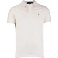 Ralph Lauren per uomo. 710680784438 L'iconica polo in piqué color avorio (XXL), Bianco, Casual, Cotone, Manica corta