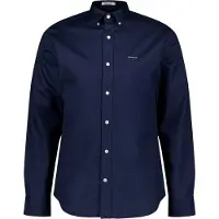 Gant per uomo. 3000300 Camicia vestibilità regolare Oxford Pinpoint blu scuro (M), Casual, Cotone, Manica lunga, Navy