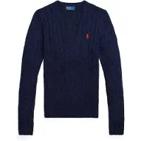 Ralph Lauren per donna. 211971870004 Maglione in cotone a trecce blu navy (XXS), Casual