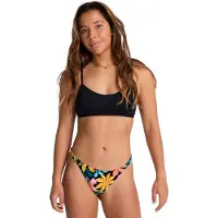Billabong Women's Sol Searcher Lace Up Trilet Parte superiore bikini Donna (S, nero)