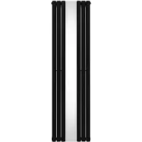 Monster Radiatore tubolare ovale con specchio - 1800 mm x 500 mm - Nero