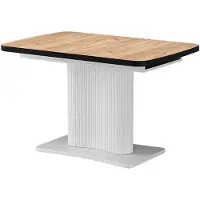 Vicco Tavolo da pranzo allungabile Fenaro Rovere dorato/Bianco 120-160 x 80 cm Allungabile, Model 58007