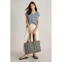 White Stuff Rae Organic Cotton Top Blue Print Taglia: 6 | Magliette intime Outlet | Donna | Blu