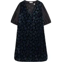 White Stuff Cleo Velvet Mix Dress Black Print Taglia: 14 | Abiti in T-Shirt Outlet | Donna | Nero