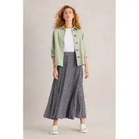 White Stuff Jada Jersey Maxi Skirt Navy Print Taglia: 8 REGULAR | Maxi gonne Outlet | Donna | Blu