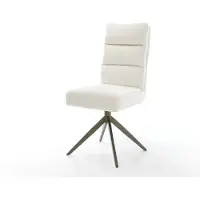 DELIFE sedia girevole Pela-Flex Bouclé Soft Beige struttura trasversale finitura effetto largo titanio funzione dondolo girevole a 360° nucleo a molle tascabili