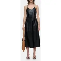 Closed Leather Slip Dress Black Taglia: XS | Abiti in pelle Outlet | Donna | Nero