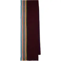 Paul Smith Scarf Multi Edge Reversible Burgundy/ Borde Taglia: OS | Sciarpe Outlet | Uomo | Marrone