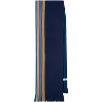 Paul Smith Scarf Multi Edge Reversible Navy Taglia: OS | Outlet | Uomo | Blu