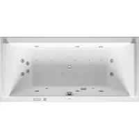 Duravit Starck Bains à remous, à encastrer, double dos inclinés, bâti-support, garniture de vidage et de trop-plein chrome, Combi-Système E, 1800x800mm, 760338000CE1000, 760338000CE1000