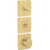 Axor hansgrohe Citterio C Module thermostatique 380/120 encastré avec rosaces pour 3 consommateurs, 49710250, 49710250