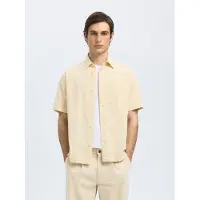 Selected Camicia A Maniche Corte Uomini Beige L