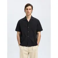 Selected Camicia A Maniche Corte Uomini Nero M