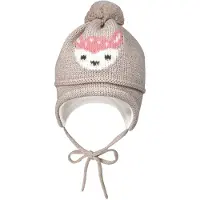 Maximo Mini Girl-Mütze Intarsia Reh Berretto Bambini (43-45 cm, grigio)