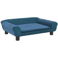 Syfax Divano per Bambini Blu 70x45x26 cm in Velluto