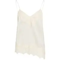 Vila Vilea Asymmetric Lace Canottiera Cinghia Di Spaghetti
