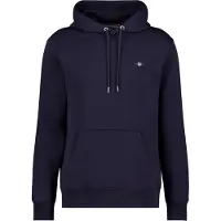 Gant per uomo. 2007058 Felpa con cappuccio Scudo Blu (S), Casual, Cotone, Manica lunga, Navy